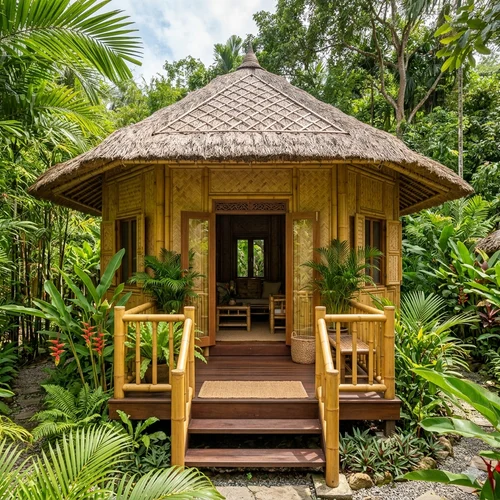 Bamboo hut structure