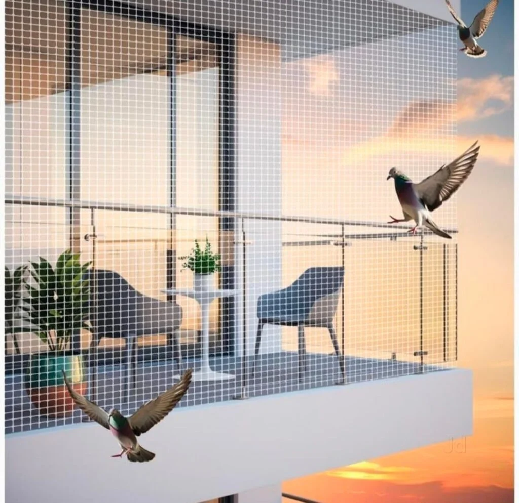 Green safety net for balcony protection